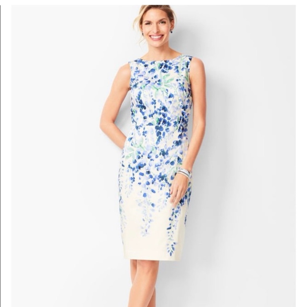 RSVP Talbots Collection, Cream Sheath Dress Sleeveless Bateau dress